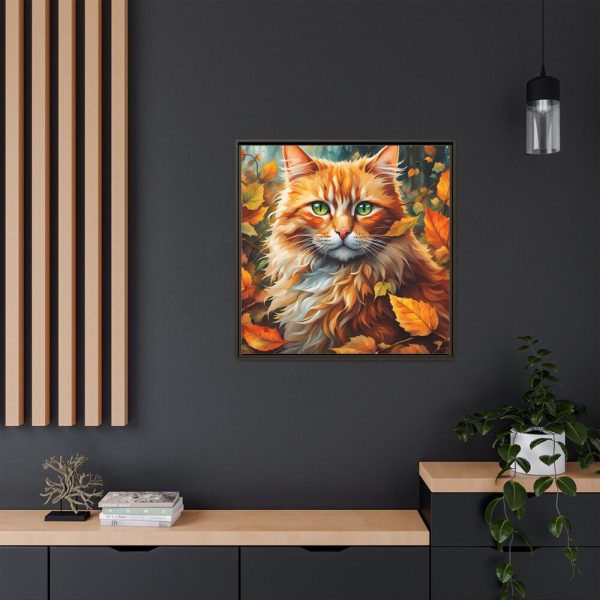 17917851359556255536_2048.jpeg Ginger Cat in Autumn Framed Canvas