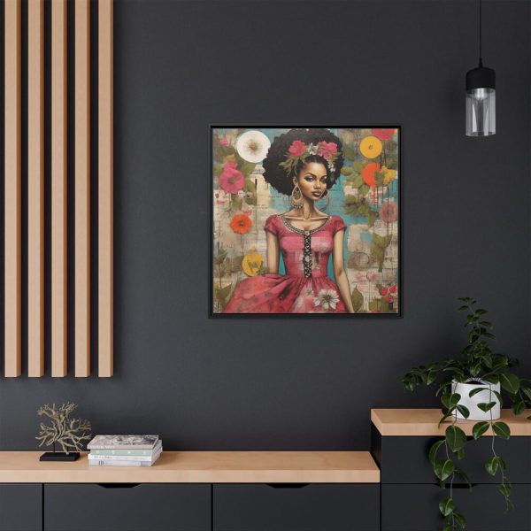 1804788141871520065_2048.jpeg Beautiful Black Woman Abstract Montage Art Framed Canvas