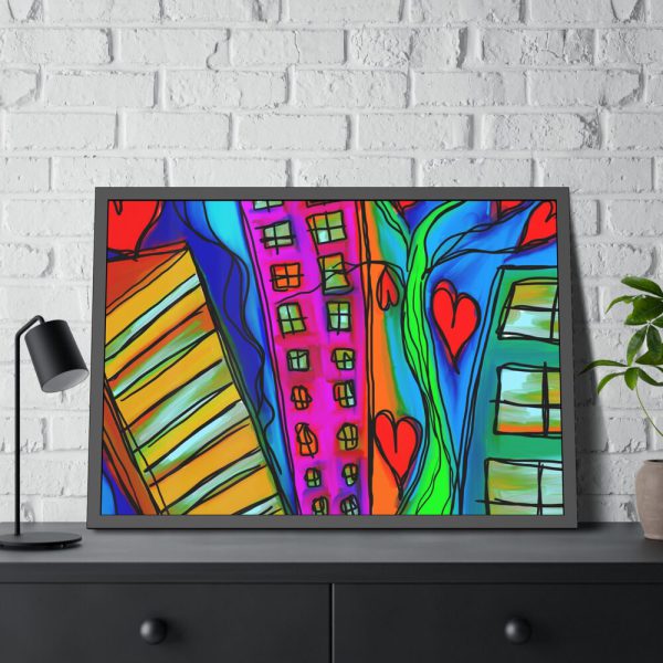 1836578109980559634_2048.jpeg City Doodle Framed Poster