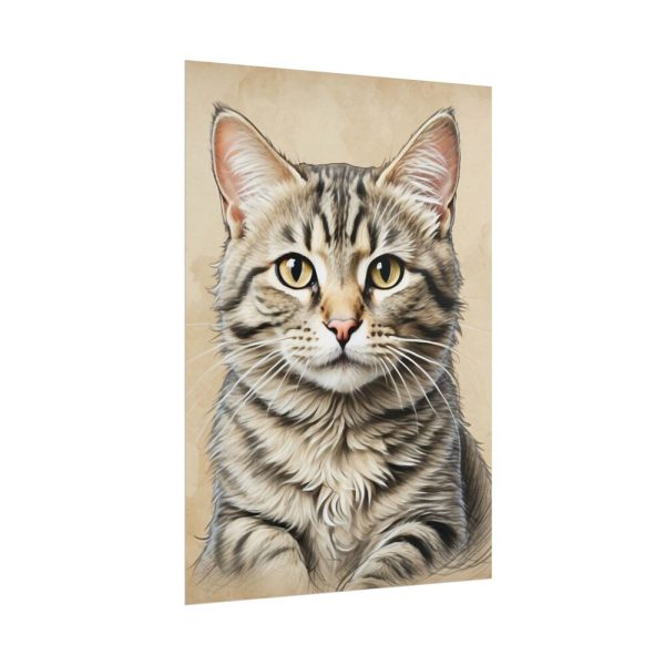 18439454728574957716_2048.jpeg Gray Tabby Cat Portrait Art Poster