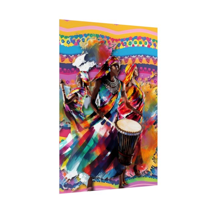 Three African Musicians Performing Poster - Image 8