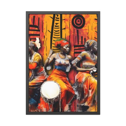 Native African Musicians Framed Poster