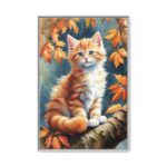 Fluffy Kitten In Tree Framed Canvas - Image 10