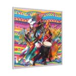 Three African Musicians Performing Framed Canvas - Image 9