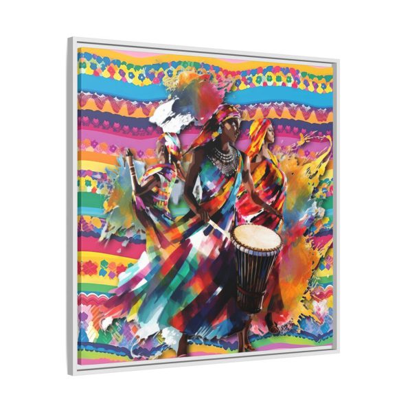 197156056601635891_2048.jpeg Three African Musicians Performing Framed Canvas