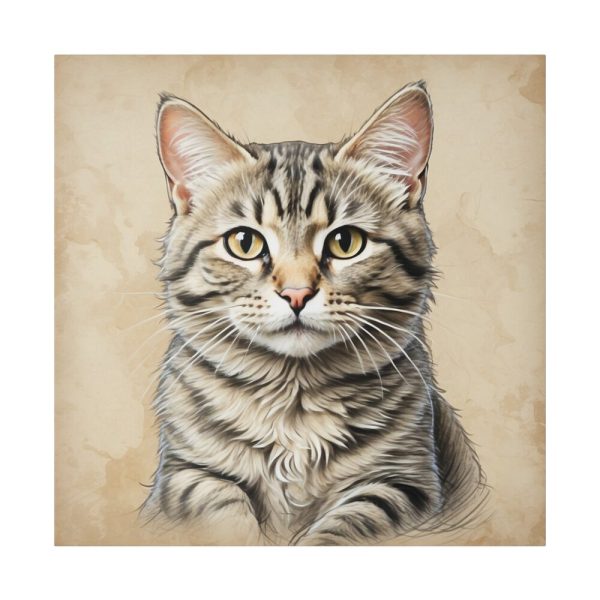 1979410520552498653_2048.jpeg Gray Tabby Cat Portrait Art Standard Canvas