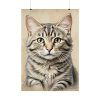 1981437797101483629_2048.jpeg Gray Tabby Cat Portrait Art Poster