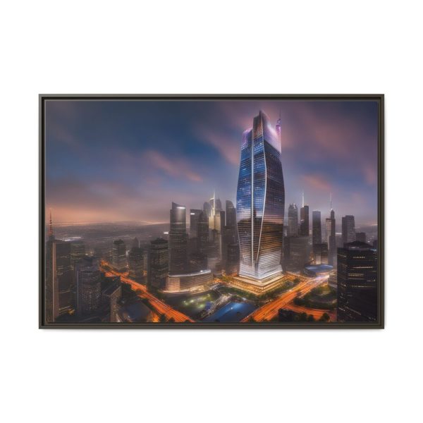 2018240613753579137_2048.jpeg Megalithic Skyscraper Touches Clouds Framed Canvas