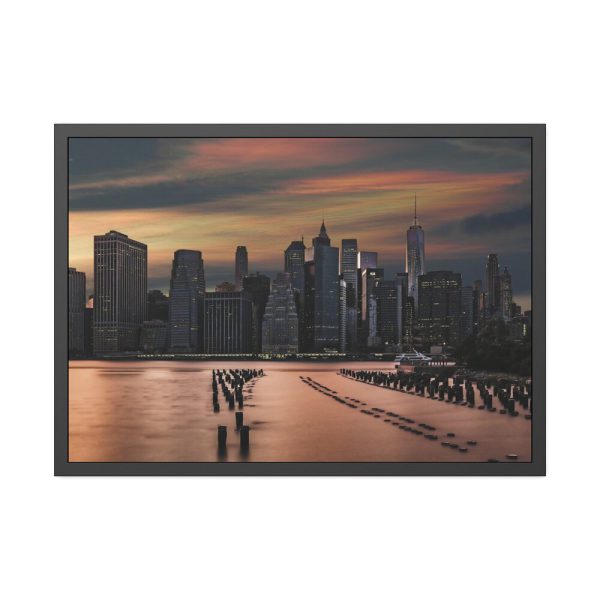 2063209384197552850_2048-1.jpeg City Skyline at Dusk Framed Poster