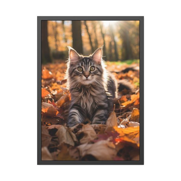 2078805953299341464_2048.jpeg Fluffy Tabby Kitty Laying Framed Poster