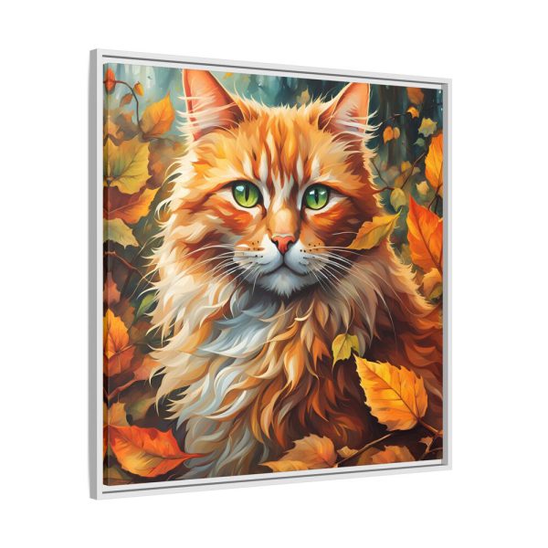 2091545985791639328_2048.jpeg Ginger Cat in Autumn Framed Canvas