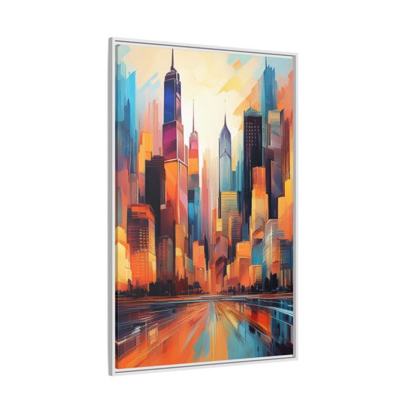 Abstract New York City Art Framed Canvas