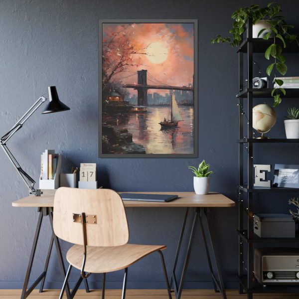 2255248894005350452_2048-1.jpeg Brooklyn Bridge Painted Art II Framed Poster