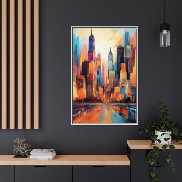 Abstract New York City Art Framed Canvas