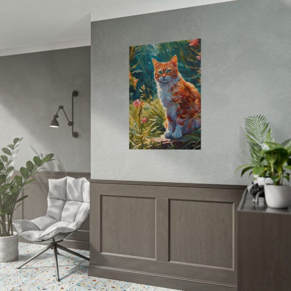 Watercolor Image of Ginger Cat Poster