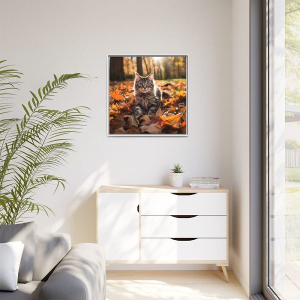 2431194303564377858_2048.jpeg Fluffy Tabby Kitty Laying Framed Canvas