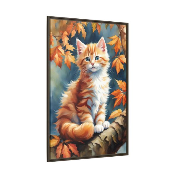 2441940244043168880_2048.jpeg Fluffy Kitten In Tree Framed Canvas