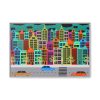 Colorful Cityscape Town City Building Framed Canvas