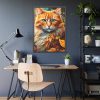2572553462787968980_2048.jpeg Ginger Cat in Autumn Framed Poster