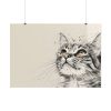 Cat Face Art Poster
