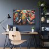 Graffiti Art Elephant Portrait Framed Poster