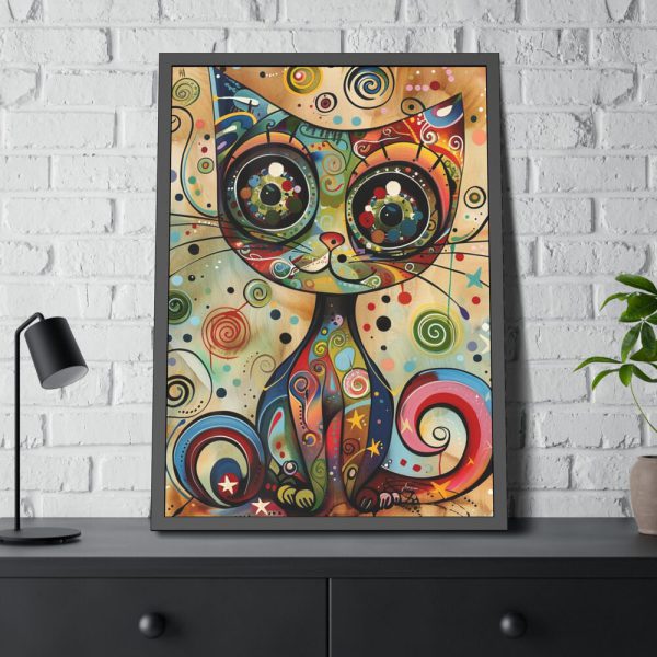 2865945344024217149_2048.jpeg Whimsical Magical Cat Framed Poster