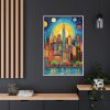 2926734284220239148_2048.jpeg Digital Art New York Skyline Art II Framed Canvas