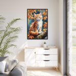 Fluffy Kitten In Tree Framed Canvas - Image 3