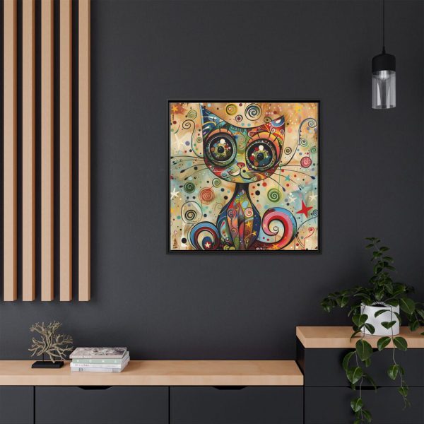 2945193897945362991_2048.jpeg Whimsical Magical Cat Framed Canvas