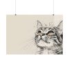 Cat Face Art Poster