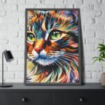 Watercolor Image of Cat Framed Poster - Image 4