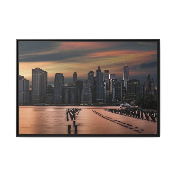 32111590126194697_2048.jpeg City Skyline at Dusk Framed Canvas