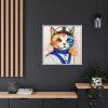 3260239302864843894_2048.jpeg Nautical Sailor Cat Art Framed Canvas