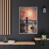 3275336685710403666_2048.jpeg Brooklyn Bridge Painted Art II Framed Canvas
