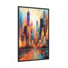 Abstract New York City Art Framed Canvas