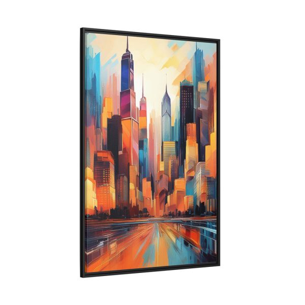 Abstract New York City Art Framed Canvas
