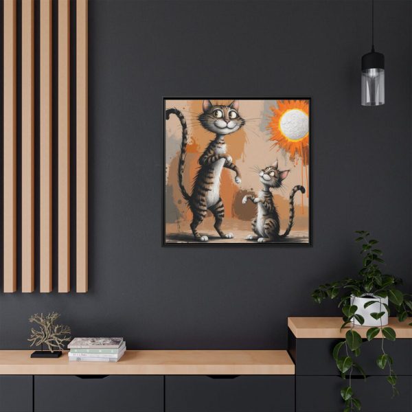 3324090144930801981_2048.jpeg Cute Cat Characters Art Print Framed Canvas