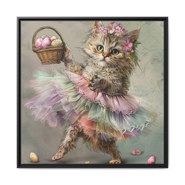 3327548165908066300_2048.jpeg Easter Ballerina Cat Art Print Framed Canvas