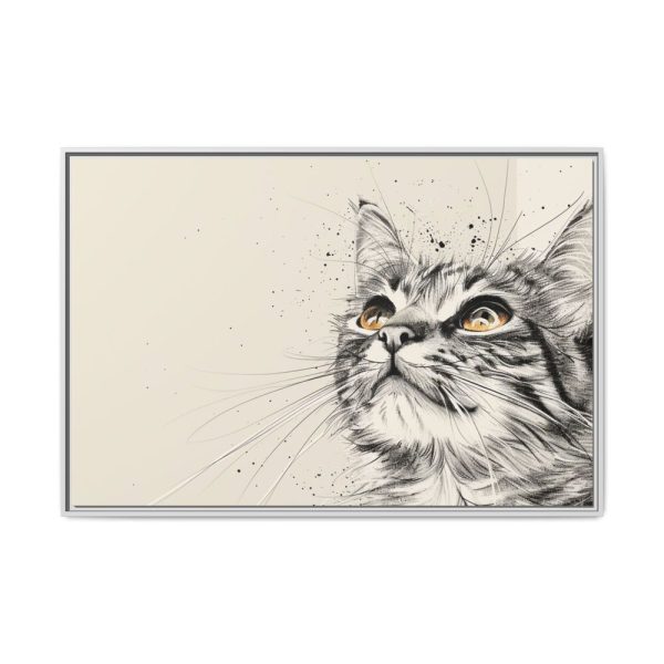 3356054554833490863_2048.jpeg Cat Face Art Framed Canvas