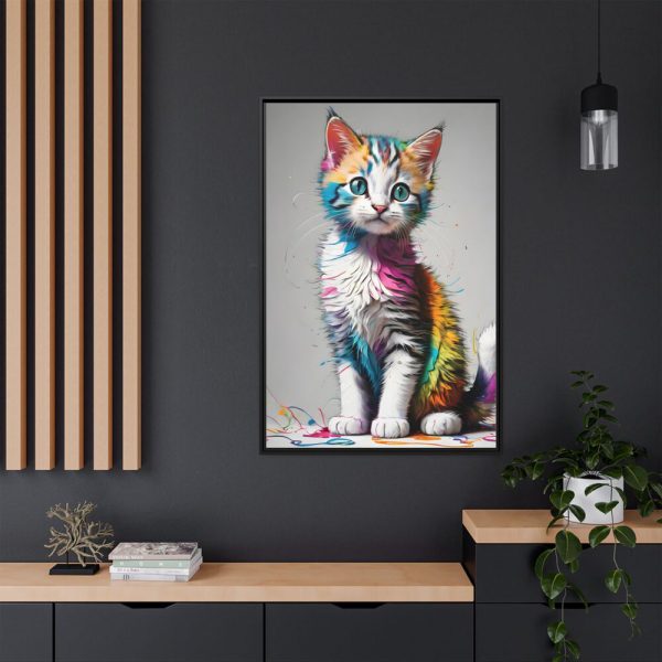 337784316592332320_2048.jpeg Cat Animal Art Illustration Framed Canvas