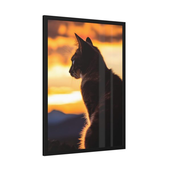 340794047860159974_2048.jpeg Sunset Kitty Art Framed Poster
