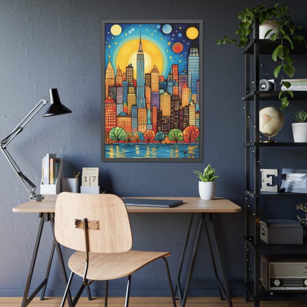 3481432898638933827_2048.jpeg Digital Art New York Skyline Art II Framed Poster