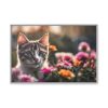 3556776674401783102_2048.jpeg Cat Kitten Flowers Blossoms Framed Canvas