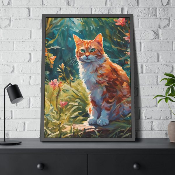 3576023293876247945_2048.jpeg Watercolor Image of Ginger Cat Framed Poster