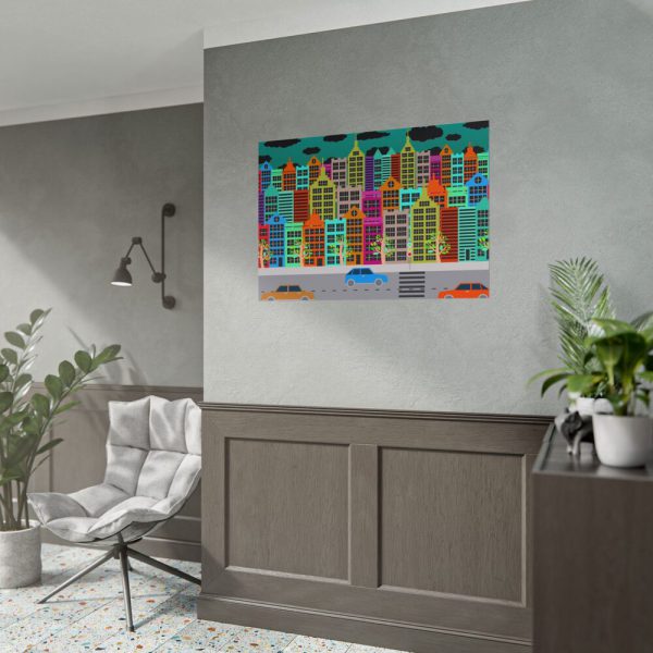 3638681528041923533_2048.jpeg Colorful Cityscape Town City Building Poster