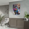 3714929609816996143_2048.jpeg Kitten Cat With Bouquet Of Flowers Poster