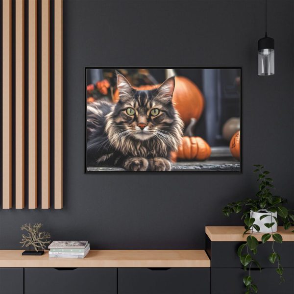 3746738212940984601_2048.jpeg Cat Pumpkin Halloween Framed Canvas
