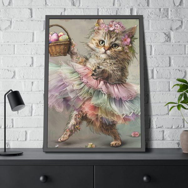 3755780702237472402_2048.jpeg Easter Ballerina Cat Art Print Framed Poster
