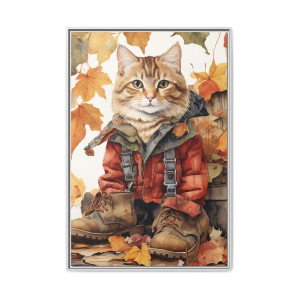 3768978007855361746_2048.jpeg Autumn Cat In Boots Framed Canvas