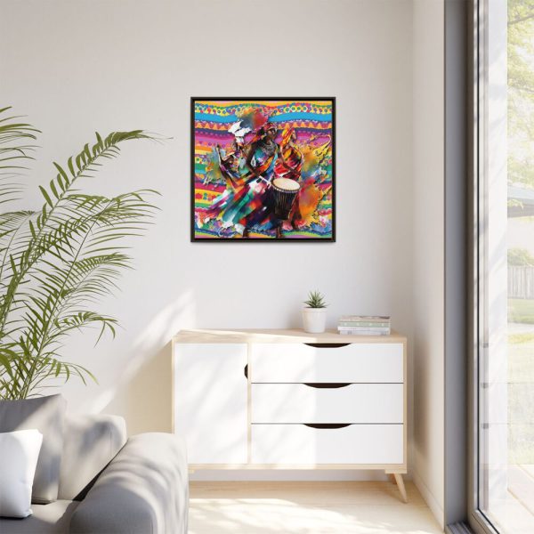 3806962841702512656_2048.jpeg Three African Musicians Performing Framed Canvas